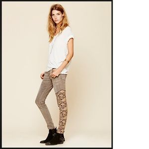 FREE PEOPLE Navarra Embroidered Relaxed Skinny